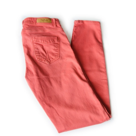 Zara Core Denim Trafaluc Collection Coral  Slim Denim Jeans Size 6 - Picture 10 of 12